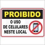 Proibido o uso de celulares neste local 